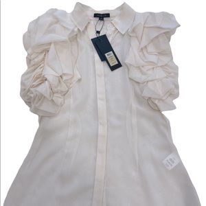 Rachel Zoe Cream Sheer Top!